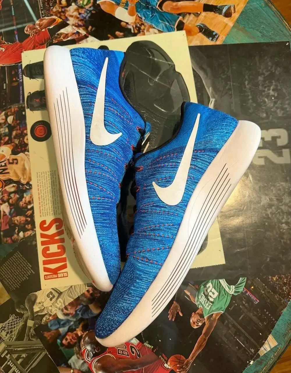 Nike LunarEpic Low Flyknit Running Shoes Racer Blue White